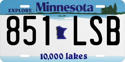 MN license plate 851LSB