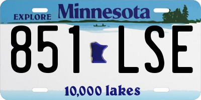 MN license plate 851LSE