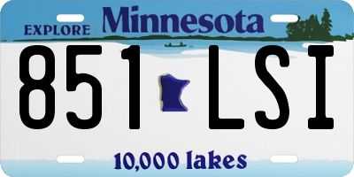 MN license plate 851LSI