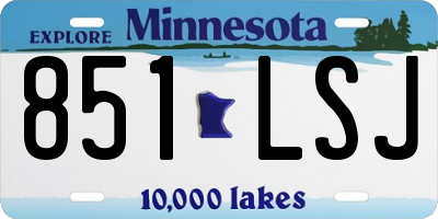 MN license plate 851LSJ