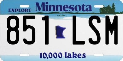 MN license plate 851LSM