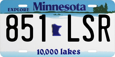MN license plate 851LSR
