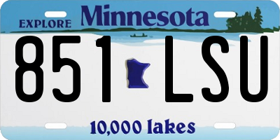 MN license plate 851LSU