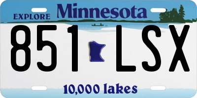 MN license plate 851LSX