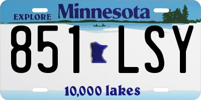 MN license plate 851LSY