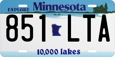 MN license plate 851LTA