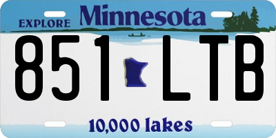 MN license plate 851LTB