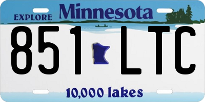 MN license plate 851LTC