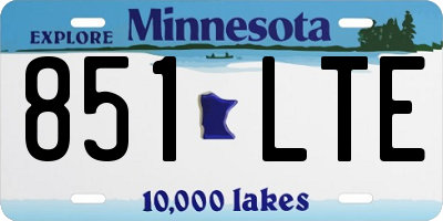 MN license plate 851LTE