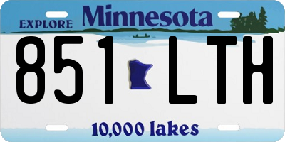 MN license plate 851LTH