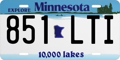 MN license plate 851LTI