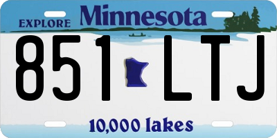 MN license plate 851LTJ