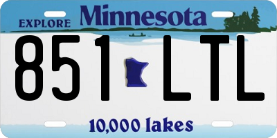 MN license plate 851LTL