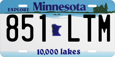 MN license plate 851LTM