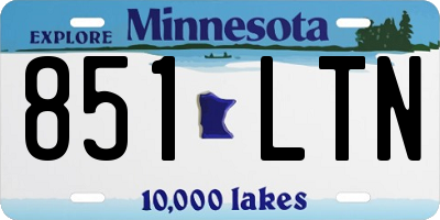 MN license plate 851LTN