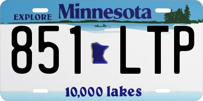 MN license plate 851LTP