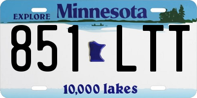 MN license plate 851LTT
