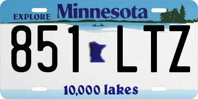 MN license plate 851LTZ