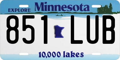 MN license plate 851LUB