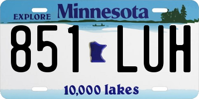 MN license plate 851LUH