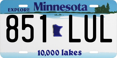 MN license plate 851LUL