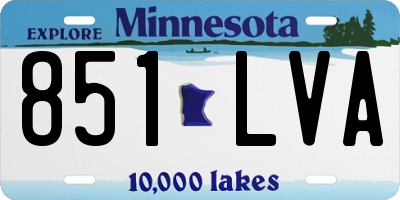 MN license plate 851LVA