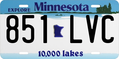 MN license plate 851LVC