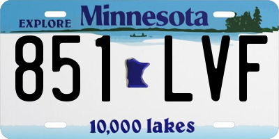 MN license plate 851LVF