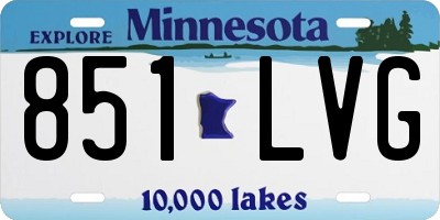 MN license plate 851LVG