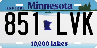 MN license plate 851LVK