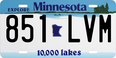 MN license plate 851LVM
