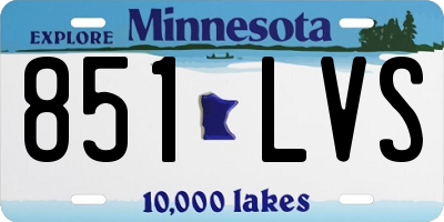 MN license plate 851LVS