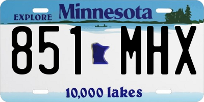 MN license plate 851MHX