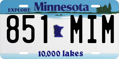 MN license plate 851MIM