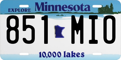 MN license plate 851MIO