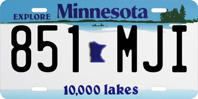 MN license plate 851MJI