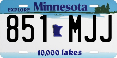 MN license plate 851MJJ