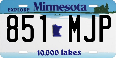 MN license plate 851MJP