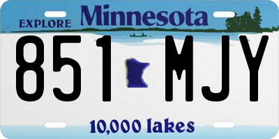 MN license plate 851MJY
