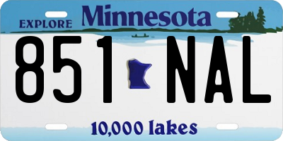 MN license plate 851NAL