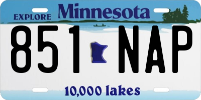 MN license plate 851NAP