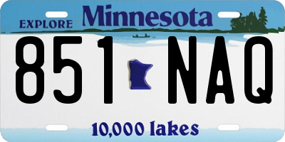 MN license plate 851NAQ