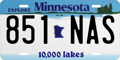 MN license plate 851NAS