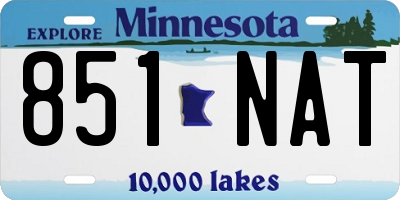 MN license plate 851NAT