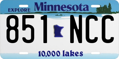 MN license plate 851NCC