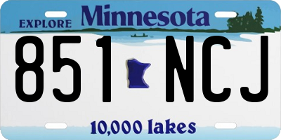 MN license plate 851NCJ
