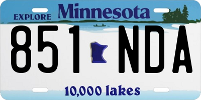 MN license plate 851NDA