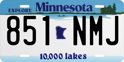 MN license plate 851NMJ