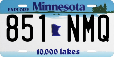 MN license plate 851NMQ
