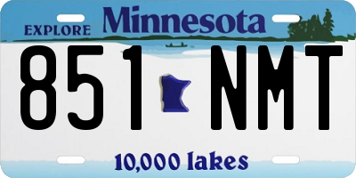 MN license plate 851NMT